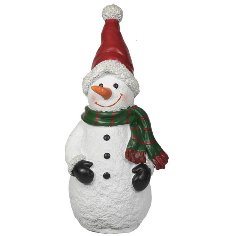 The Holiday Aisle® Polystone Outdoor Snowman Boy Figurine Wayfair